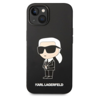 Karl Lagerfeld Liquid Silicone Ikonik NFT kryt iPhone 14 Plus čierny