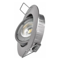 LED bodové svietidlo Exclusive strieborné, kruh 5W 3000K (EMOS)