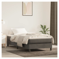 vidaXL Posteľný rám na boxspring tmavosivý 90x190 cm zamat