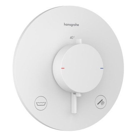 Sprchová a vaňová batéria Hansgrohe Ecostat Comfort S bez podomietkového telesa matná biela 3371