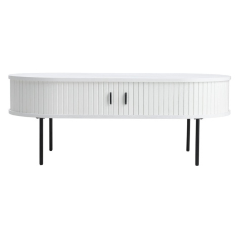 Biely konferenčný stolík v dekore duba 60x120 cm Nola – Unique Furniture