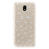 Odolné silikónové puzdro iSaprio - Abstract Triangles 03 - white - Samsung Galaxy J5 2017