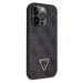 Guess PU 4G Strass Triangle Metal Logo Zadný Kryt + Crossbody Popruh pre iPhone 15 Pro Max Black