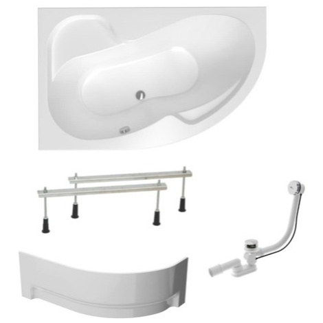 Asymetrická vaňa Laguna Fortuna Plus 160x100 cm akrylát ľavá SIKOFO1600LANP