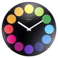 Dizajnové nástenné hodiny 3167 Nextime Dots Dome 35cm