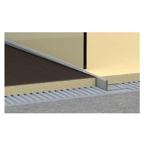 Lišta pravá Havos kartáčovaný, nerez, dĺžka 100 cm, výška hrany 10 mm, SPNRZK10100P