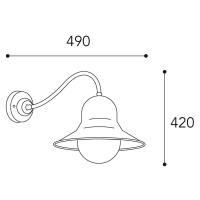 Vonkajšie svietidlo Campanula 2093 mosadz/číra