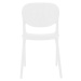 KONDELA Fedra New plastová jedálenská stolička biela
