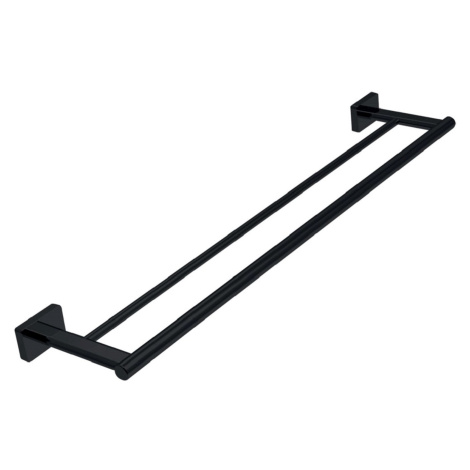 Novaservis Dvojitý držiak uterákov Ferro Greta Black, matná čierna, 600 mm