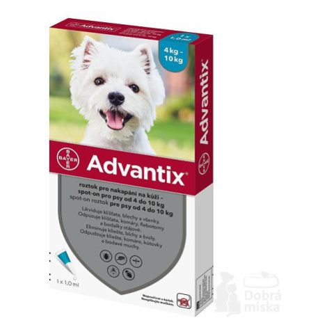 Advantix Spot On 1x1ml pre psy 4-10kg (1 pipeta)