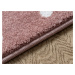 DW Ružový bodkovaný koberec Zajko Rozmer: 200x290 cm