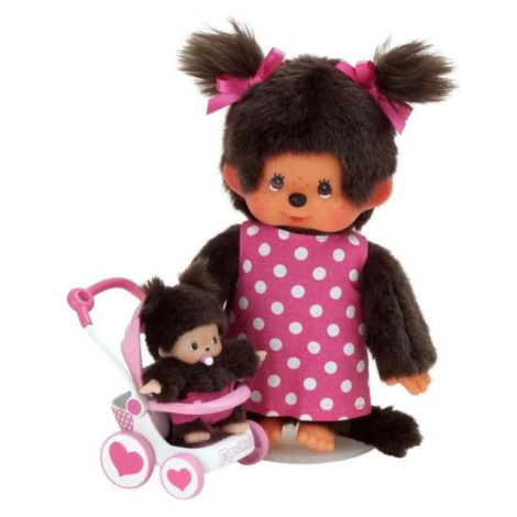 Monchhichi Mončiči set s kočíkom 20cm