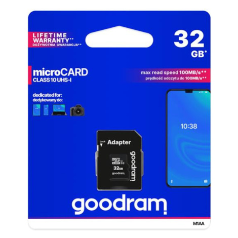 Goodram microSDHC 32GB UHS-I U1 + adapter M1AA-0320R12