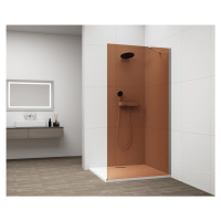 POLYSAN - ESCA CHROME jednodielna sprchová zástena na inštaláciu k stene, sklo Marron, 1500  ES1