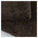 Kusový koberec Fluffy Shaggy 3500 brown kruh Rozmery koberca: 200x200 kruh