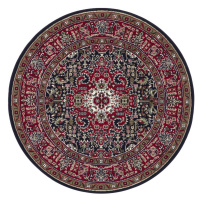 Kruhový koberec Mirkan 104096 Navy - 160x160 (průměr) kruh cm Nouristan - Hanse Home koberce