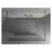 MEXEN/S - Kioto Sprchová zástena WALK-IN voľne stojaca 140 x 200, transparent/dekor 8 mm, zlatá 