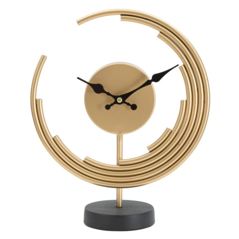Stolové hodiny v zlatom dekore Mauro Ferretti Moon