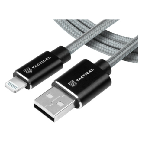Kábel Tactical Fast Rope Aramid 028, USB-A na Lightning MFI, 1m, sivý