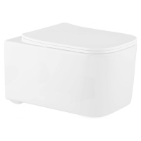 MEXEN/S - Elis Závesná WC misa vrátane sedátka s slow-slim, duroplast, biela 30910600