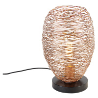 Dizajnová stolná lampa medená 30 cm - Sarella