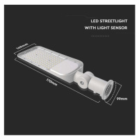 Pouličné LED svietidlo so súmrakovým senzorom HL 50W 6500K 5000lm VT-50ST-S (V-TAC)