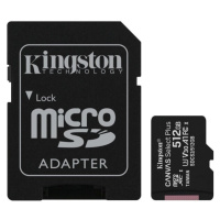 Kingston microSDXC Canvas Select Plus 512GB 100MB/s UHS-I + SD adaptér