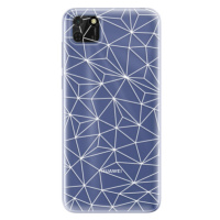 Odolné silikónové puzdro iSaprio - Abstract Triangles 03 - white - Huawei Y5p