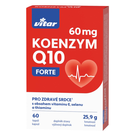 VITAR Koenzým Q10 60 mg forte 60 kapsúl Vitar Veteriane