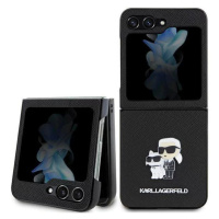 Kryt Karl Lagerfeld KLHCZF5SAKCNPK Samsung Galaxy Z Flip5 F731 hardcase black Saffiano Karl&Chou