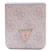 Guess 4G PU Leather Triangle Zadný Kryt pre Samsung Galaxy Z Flip 5 Pink