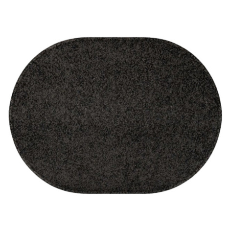 Kusový koberec Eton černý ovál - 80x150 cm Vopi koberce