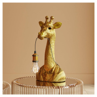 KARE Animal Giraffe stolová lampa 50 cm zlatá