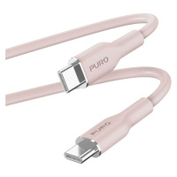 PURO Soft USB-C/USB-C kábel, 1,5 m, ružový