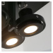 Stropné LED svietidlo Westpoint 4-pl. čierne