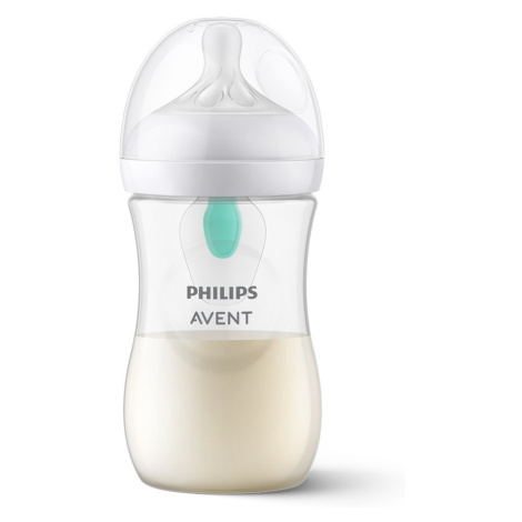 Avent Natural Response priehľadná fľaša s cumlíkom s ventilom AirFree 260 ml