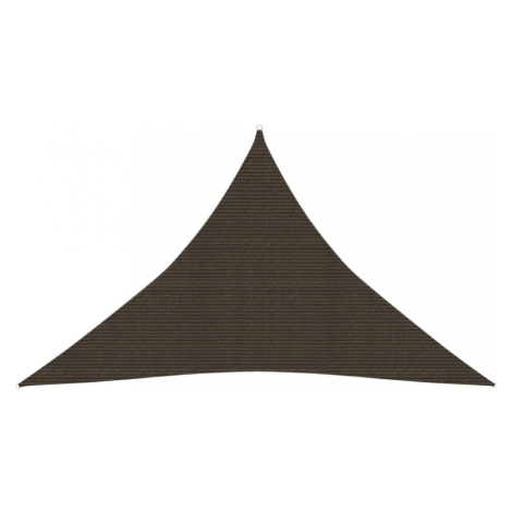 Tieniaca plachta trojuholníková HDPE 2,5 x 2,5 x 3,5 m Dekorhome Hnedá,Tieniaca plachta trojuhol
