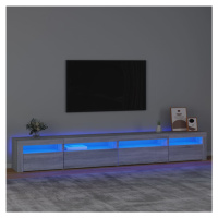 vidaXL TV skrinka s LED svetlami sivá sonoma 270x35x40 cm