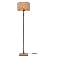 Stojacia lampa s bambusovým tienidlom v prírodnej farbe (výška 128 cm) Java – Good&Mojo