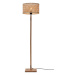 Stojacia lampa s bambusovým tienidlom v prírodnej farbe (výška 128 cm) Java – Good&amp;Mojo