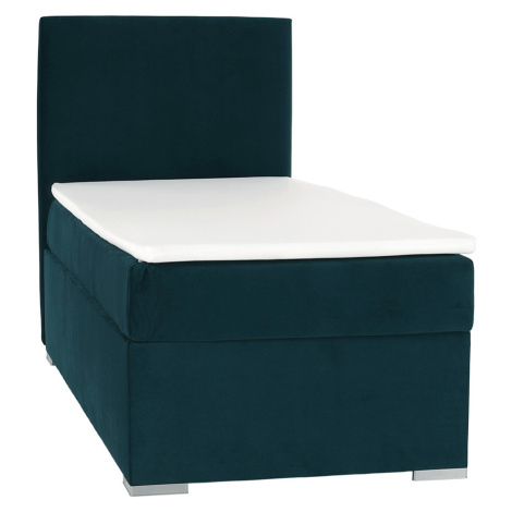 Boxspringová posteľ, jednolôžko, zelená, 90x200, ľavá, SAFRA Tempo Kondela