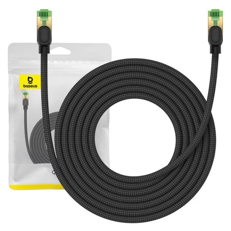 Kábel Baseus Braided network cable cat.8 Ethernet RJ45, 40Gbps, 5m (black)