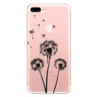 Odolné silikónové puzdro iSaprio - Three Dandelions - black - iPhone 7 Plus