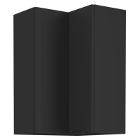 Horná rohová skrinka, čierna, SIBER 60x60 GN-90 2F