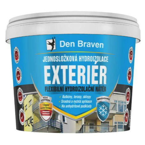 DEN BRAVEN Jednozložková hydroizolácia Exteriér 2,5 kg