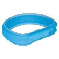 Trixie Flash light band USB, silicone, M–L: 50 cm/30 mm, blue