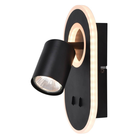 Nástenné LED svietidlo Kimon, čierna Brilliant