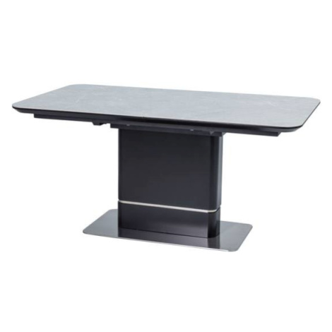 Sconto Jedálenský stôl POLLOS sivý mramor/čierna Houseland