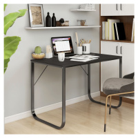 vidaXL Počítačový stôl čierny 110x60x73 cm drevotrieska