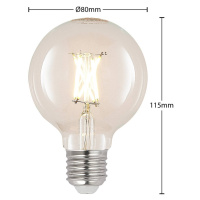 LED E27 4W G80 2 700 K filament stmieva číra 3ks